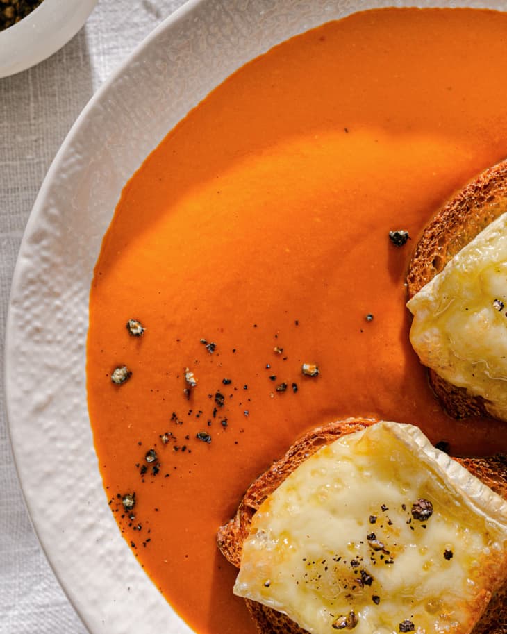 Tomato Bisque Recipe (In One Pot, with Easy Brie Croutons) Kitchn